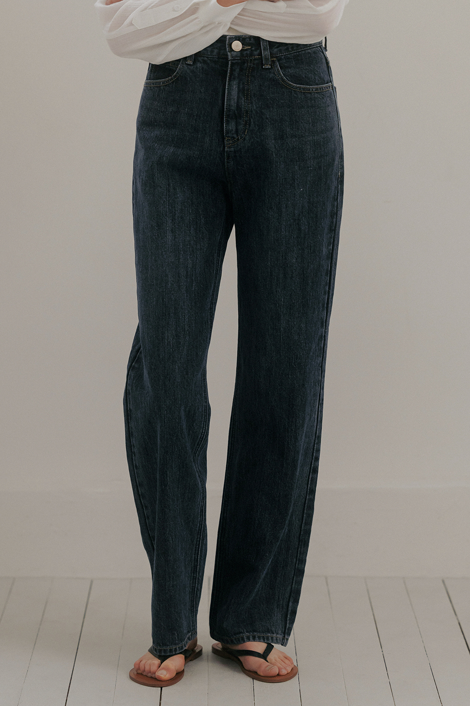 straight fit jeans (deep blue)