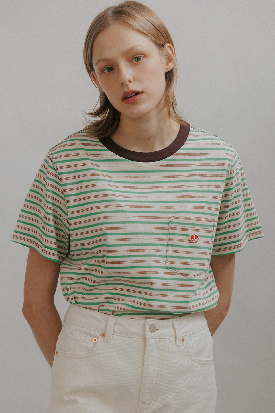 stripe pocket t-shirt (3colors)