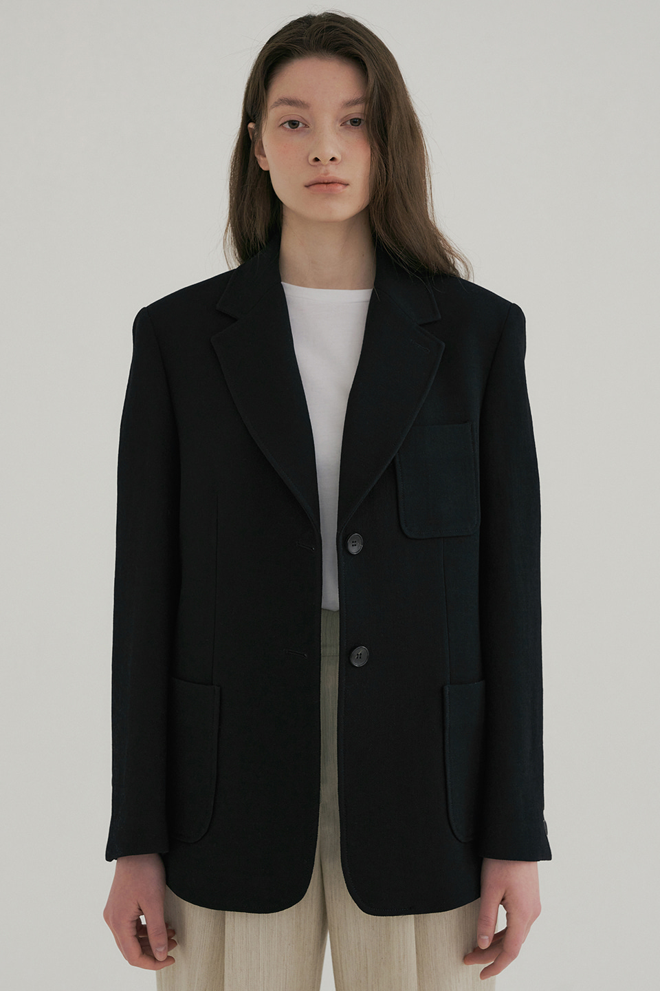 single overfit jacket (black)