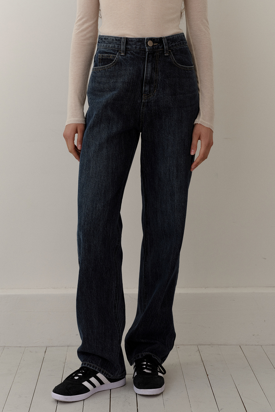 straight fit jeans (deep blue)